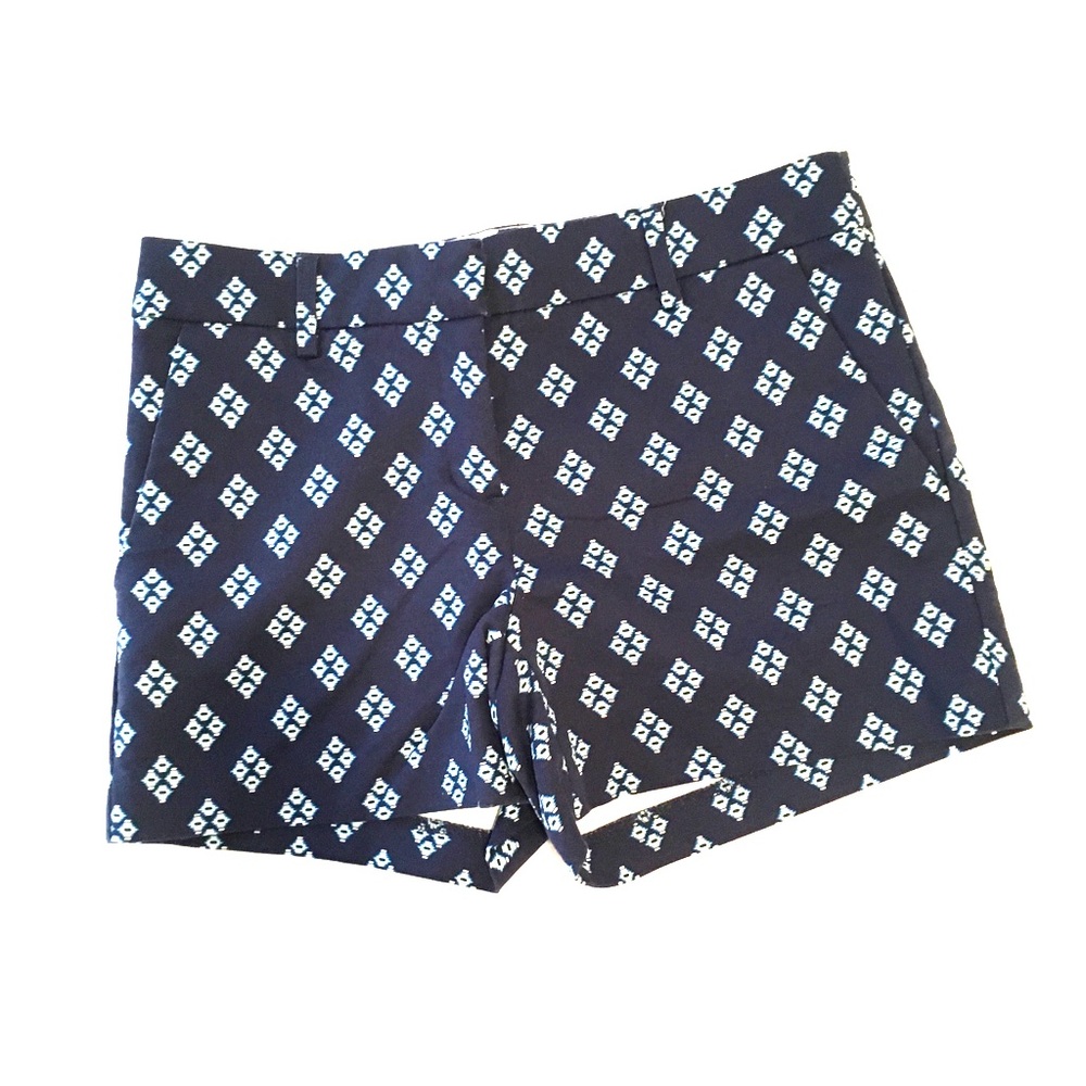 Navy Print Chino Shorts